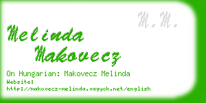 melinda makovecz business card